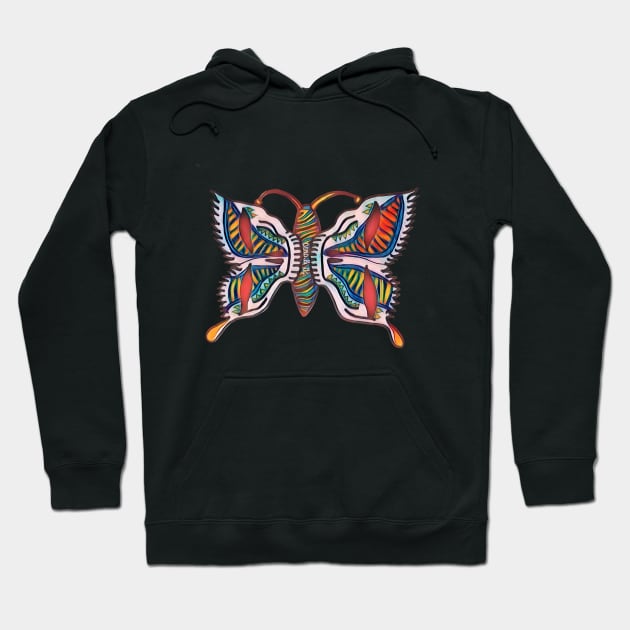 Dead & Co Steal Your Face Butterfly Hand drawn ArtfulNW Hoodie by Artful Dead